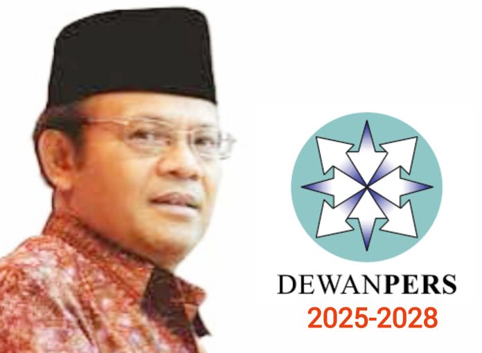 Pic Prof Komaruddin Hidayat, tokoh Cendikiawan Muslim yang terpilih sebagai Pimpinan Dewan Pers, periode 2025-2028 secara aklamasi di Hall Dewan Pers, Rabu, 14 Mei 2025. (ist)