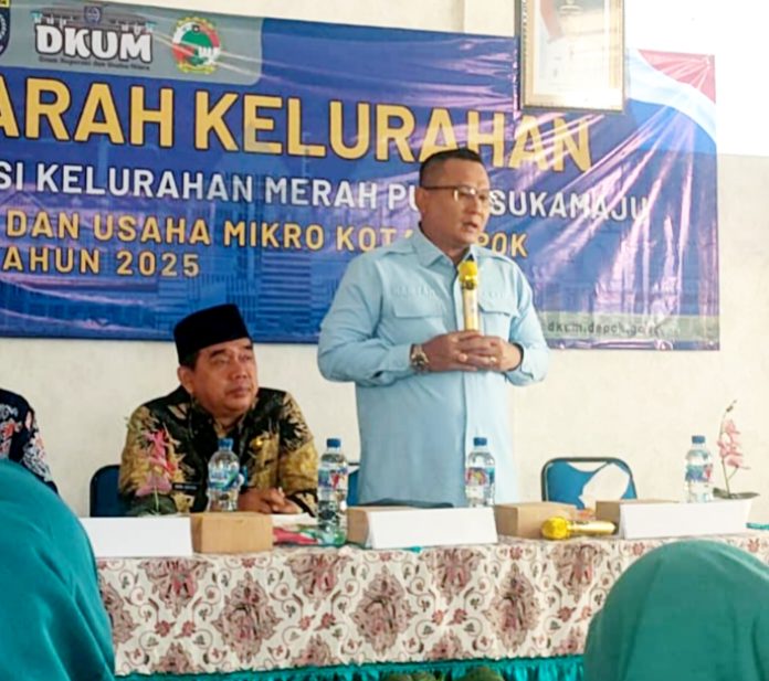 Ketua Komisi B DPRD Depok, H. Hamzah, saat penyampaian dalam pembentukan Koperasi Merah Putih, di Kelurahan Sukamaju Kecamatan Cilodong, kota Depok, Kamis, (15/5/2025). (ist)