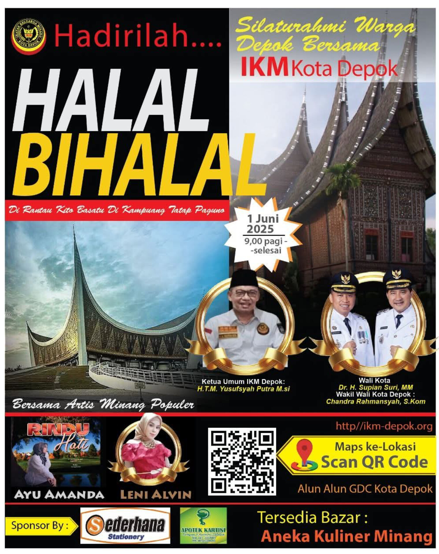 Pic Banner acaraHalal Bihalal yang akan di adakan oleh IKM kota Depok.